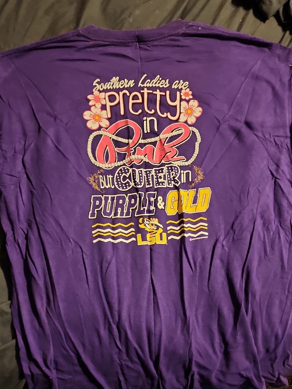 Purple & Gold Short Sleeve Tee - Southern Ladies Design